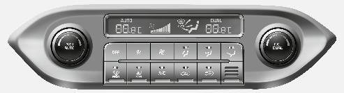 Manopola di regolazione e Display climatizzatore temperatura lato f Pulsante condizionatore conducente aria b Pulsante AUTO (controllo g Pulsanti di selezione automatico) ingresso aria c Pulsante di