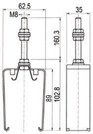 giunzione 200A TR8510 Braccio di traino