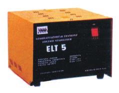 Serie ELT Stabilizzatori monofase elettromeccanici con circuito di controllo elettronico Tensione di uscita: 230V ± 1,5% indipendente dalle variazioni del carico e del fattore di potenza Velocità di