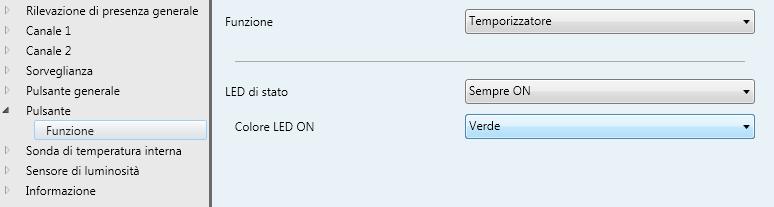 6.6 Funzione Interruttore a tempo Nella funzione Interruttore a tempo, il tempo impostato nell'attuatore di attivazione viene attivato premendo brevemente il tasto dell'uscita di commutazione