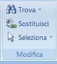 trova, sostituisci, seleziona