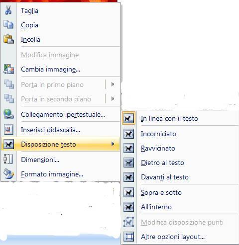 Word secondo esercizio Le operazioni da fare: 3. Posizionare il cursore prima di un gruppetto e da Inserisci selezionare Immagine scegliendo ad es. c:\windows\bosco 4.