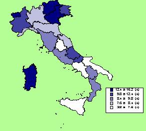 Binge drinking più diffuso nel Nord: Nord-est 10,8%; Nord-ovest ovest 8,7%; La quota più elevata è tra i giovani di 18-19 19 anni del Nord-est (27,4%( 27,4%); meno diffuso nel