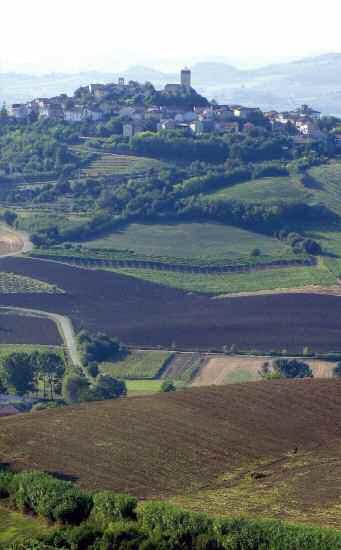 Panorama di Conzano dal