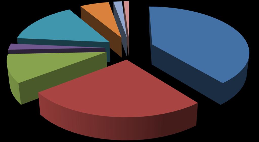 Ripartizione percentuale del quantitativo di rifiuti urbani avviato a riciclaggio, anno 2015 Legno 5,7% RAEE 1,7%