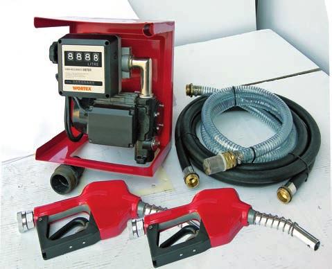 Portable kit of products for pouring diesel.