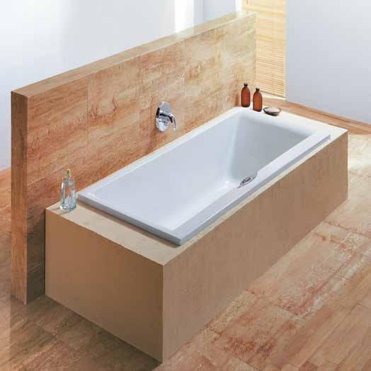 ANCONA VASCHE DA BAGNO INDIVIDUALI PANORAMICA Vasche da bagno rettangolari personalizzate Comfort notevole nella posizione distesa ed elevata profondità interna Una forma netta dall'estetica