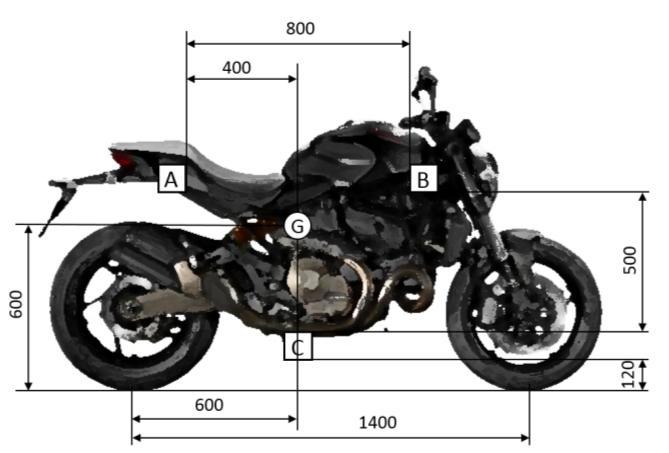 settore MECCANICA FREDDA Si richiede di studiare un dispositivo per evitare la caduta di un motociclo durante prove sperimentali di guida a bassa velocità.