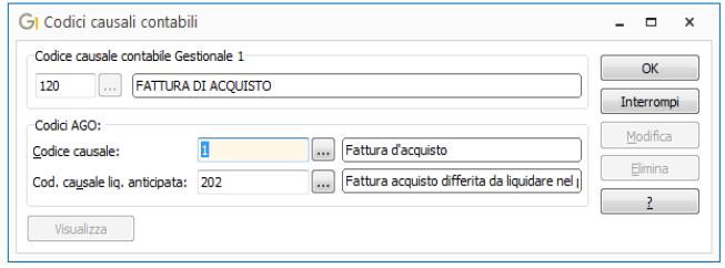 clienti e fornitori di Gestionale 1, l associazione con i rispettivi codici conto clienti e fornitori di AGO Infinity indicati nei parametri di collegamento. 3.