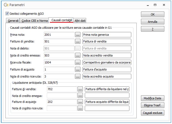 Movimenti di Prima nota inseriti in Gestione Movimenti (menu Contabilità) senza indicare la causale. Nella sezione Li