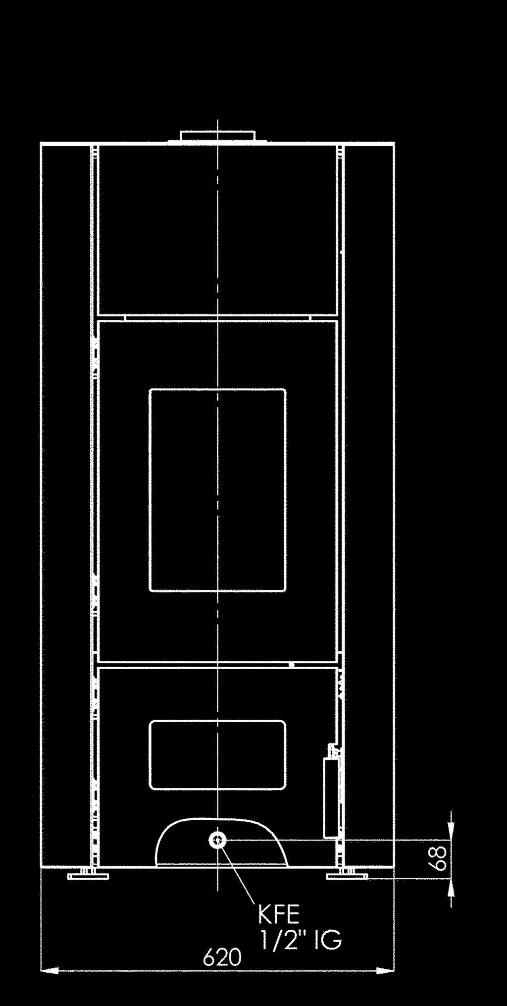 Come un caminetto, la caldaia offre il comfort della radiazione termica e il piacevole calore che si diffonde nel soggiorno. Un particolare aspetto si da al design funzionale e all ottica.