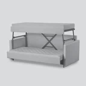 Divano letto Cherie sistema bunk Il divanoletto Cherie è un esclusivo complemento di arredo, oltre che una funzionale soluzione per disporre di letti aggiuntivi.