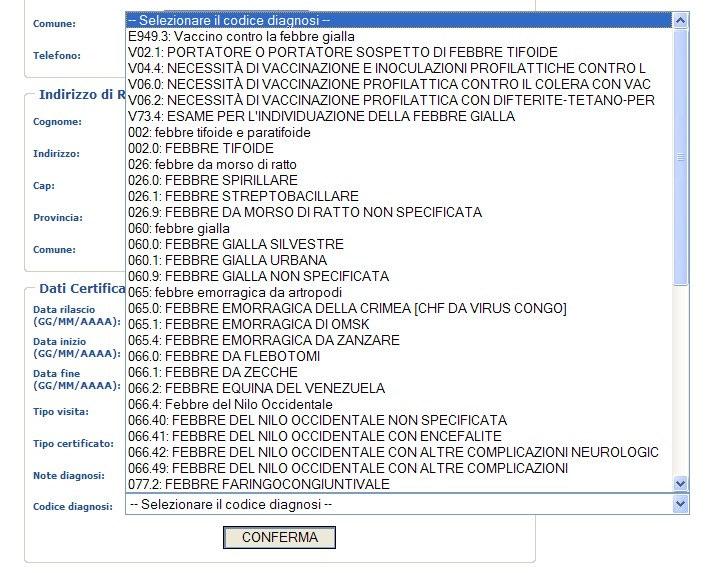 3.2.6 Invio certificato Il medico procede facendo click sul tasto CONFERMA della schermata precedente.