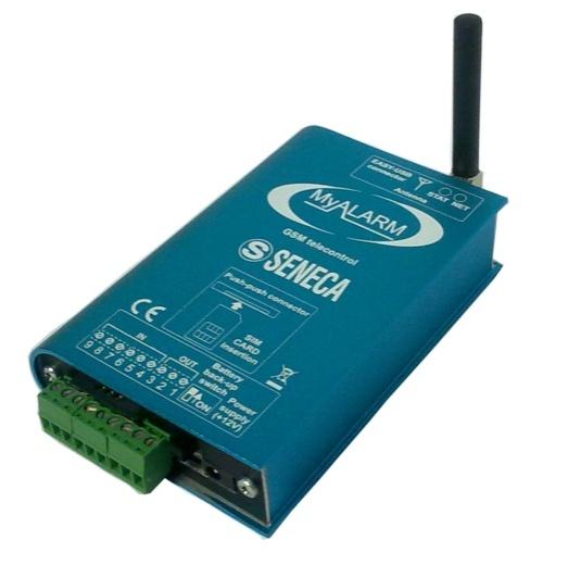 TELECONTROLLO PICCOLI IMPIANTI GSM/GPRS MyALARM GSM è un dispositivo GSM quad band progettato per gestire apparecchi elettrici o elettromeccanici in ambito civile, domotico, industriale e per