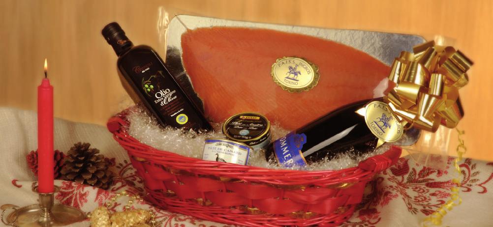 N. 104 Scatola regalo T 90,00 Spumante Motivo rosé Valpolicella ripasso panettone Tre Marie gr 750 amaretti di Mombaruzzo miele italiano olive farcite spicchi carciofini in olio aceto balsamico