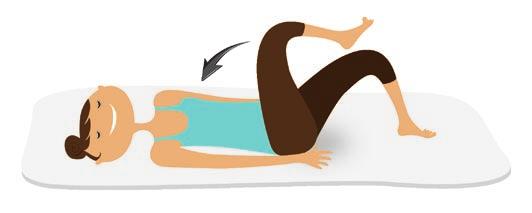 Esercizio 11: Addominali nº 1 Rinforzo : gli addominali 1. Sdraiatevi sul dorso, la zona lombare ben aderente al suolo. 2.
