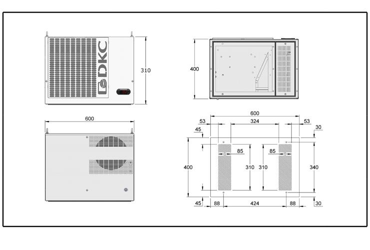 Condizionatori tetto Portata d'aria W 50Hz 2.000 1.800 1.600 1.400 W 60Hz 2.000 1.800 1.600 1.400 1.200 1.