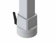` Sistema HEAVY Snodo rotante dritto Per collegare il contenitore alla parte verticale del sistema braccio. Utilizzare in abbinamento al tubo quadrato 80x80 mm.