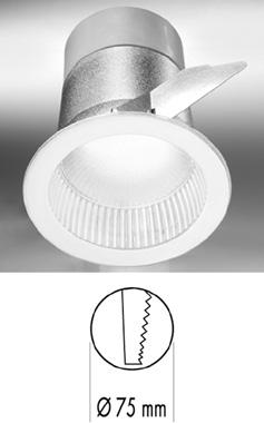 0,55 S3 F27 GU10 80 106 817930 6 Incassato orientabile completo di lampada Duralux GU10. Utilizzabile solamente con Duralux GU10, anche 11W e 13W. Confezione blister.