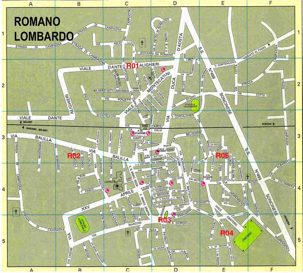 ESITO DEL MONITORAGGIO COMUNE DI ROMANO LOMBARDO R01: via D.