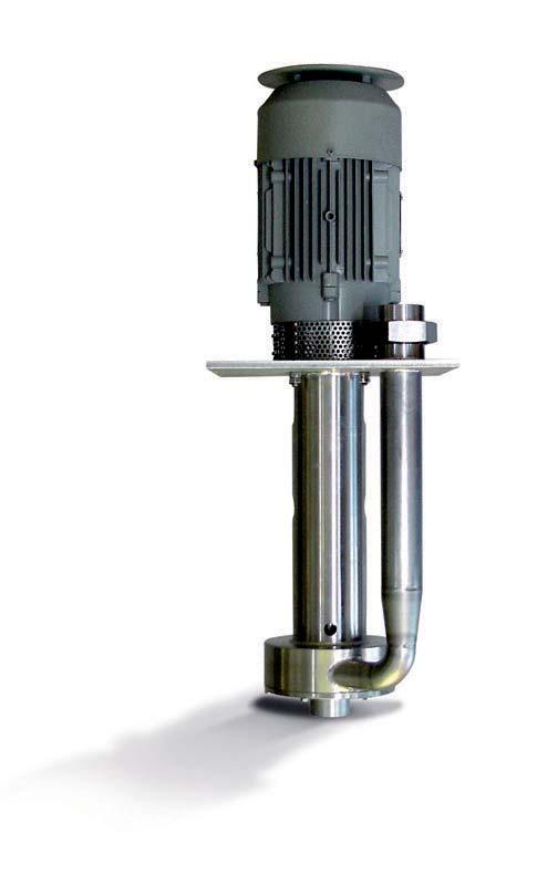 PVA POMPE CENTRIFUGHE VERTICALI CANTILEVER Pompe centrifughe verticali cantilever Progettate per l impiego nella produzione di circuiti stampati AISI 316, TITANIO Liquidi corrosivi Permanganato di