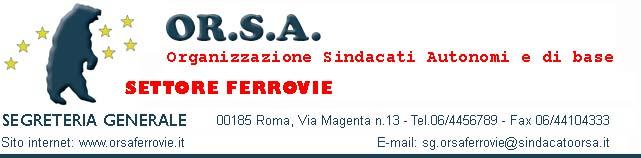 Roma, 30 Novembre 2017 Prot. 157 SG / OR.S.A. Ferrovie Gruppo Ferrovie dello Stato Ing. Renato Mazzoncini Dott. Mauro Ghilardi Rete Ferroviaria Italiana Ing. Maurizio Gentile Dott.