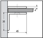 Montaggio vetro-muro 90 Vetro spessore 8, 10 mm