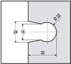 muro dentro 5,5 mm Materiale ottone BO 5213116