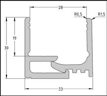 BO 5201753 Lunghezza 3000 mm anodizzato E6/EV1 3000 mm tipo acciaio inox E4/C31 5000 mm