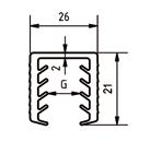 Acciaio inox V2A Profilo in Gomma Per Mancorrente BO 5215253 Forma Profilo a U Lunghezza