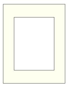 PASSEPARTOUT e MONTAGGIO STAMPE PASSEPARTOUT (Cartoncino acid free nei colori: bianco / avorio / grigio - Spessore: 1.3 mm) Dimensione esterna in cm (Bucatura interna dim.