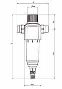 Manufactured with Delrin body, 360 rotating brass Inlet-Outlet connection plate, transparent SAN bowl, plastic drain valve. The filter is supplied complete with nylon filtering element.