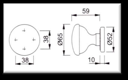 Ø 75 x 65 mm.