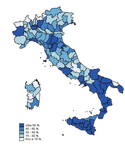 quadro ancora piuttosto disomogeneo, come si evince dalla Figura 2.1.14.