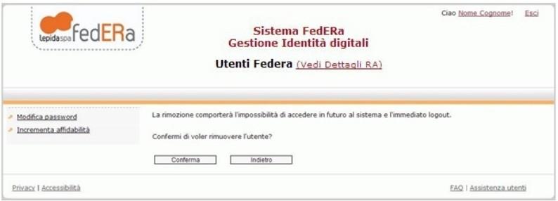 - 30/41 Figura 20 - Richiesta conferma La conferma dell operazione tramite il pulsante Conferma ridirigerà l utente alla home page dell utente guest. 3.2 MODIFICA PASSWORD L utente autenticato può modificare la sua password tramite la funzionalità accessibile dal link del menù Modifica password.