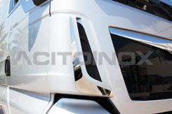 HEADLIGHT SURROUND Super mirror stainless steel applications for Man Tgx Euro 6. The kit consist of four pieces, left and right and includes double-sided adhesive Art.