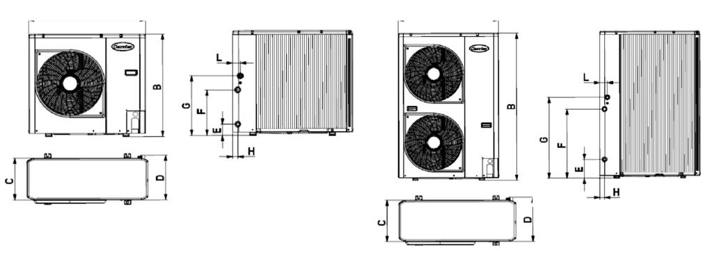 Dimensioni, mm AW 4-8 AW 12-15 AW A B C D E F G H L 4 98 821 26 5 87 56 466 4 6 6 98 821 26 5 87 56 466 4 6 8 98 821 26