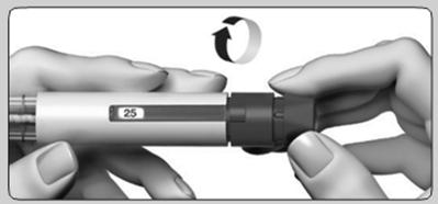 Se non si osservano una o più piccole gocce di liquido in corrispondenza o vicino alla punta dell ago la prima volta che si usa una penna nuova: 1.