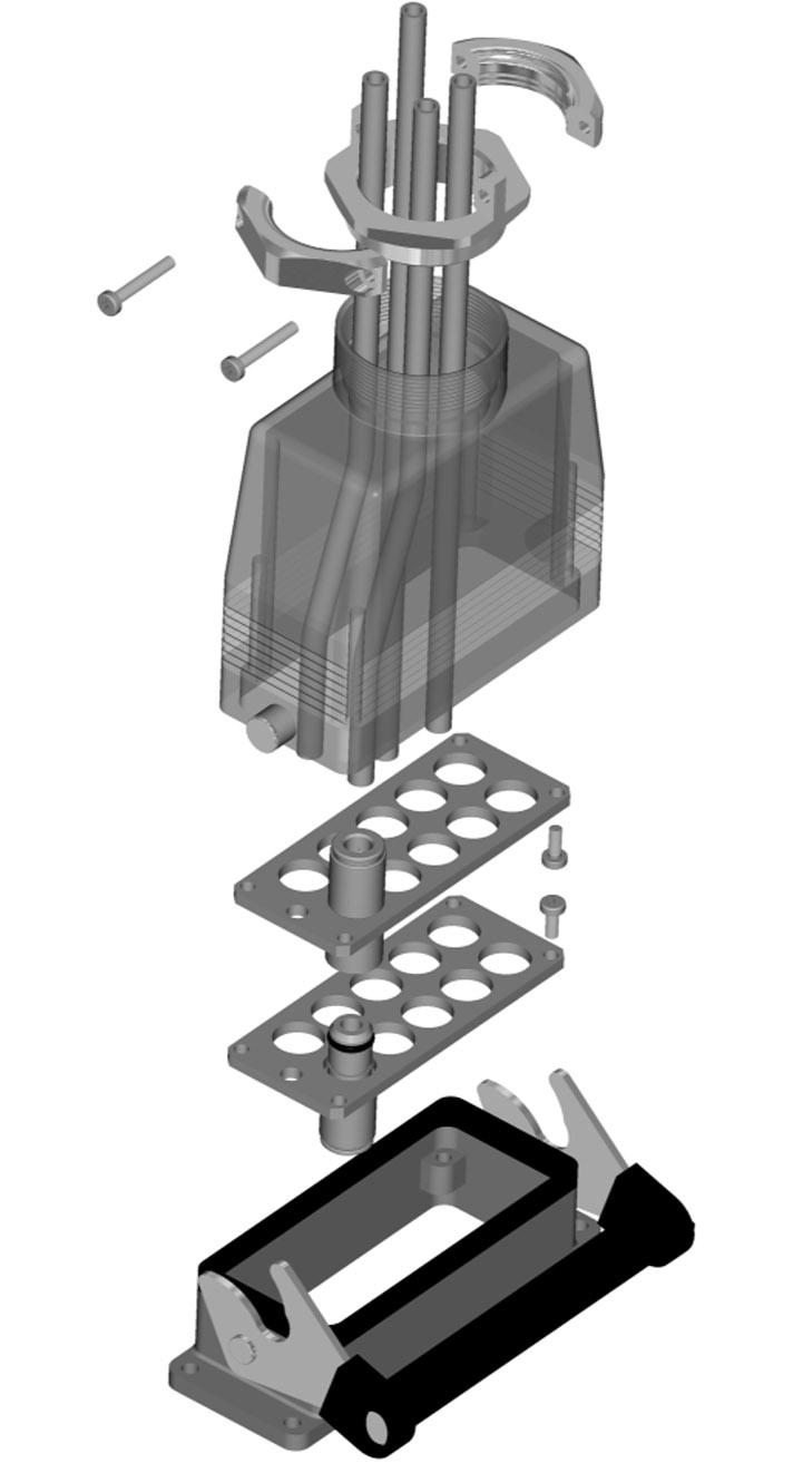 CONNETTORI MULTIPLI TUBI PRESSA GUAINA SPINA SISTEMA AD INNESTO RAPIDO Automatic fitting system Système pour