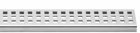 Le cornici in acciaio spazzolato con design lineare in perfetto stile QUADEC possono essere abbinate a griglie di diverso design o con griglia a U piastrellabile con materiale di vostra scelta.