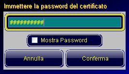 Figura 20 Immissione password per lettura certificato Per il corretto funzionamento del software di emissione è necessario