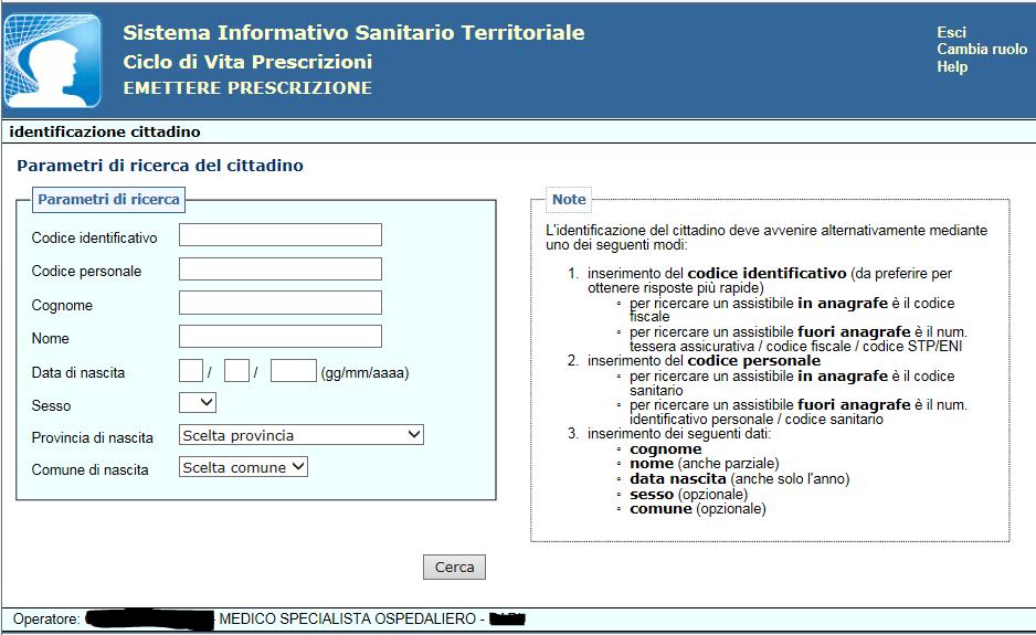 Figura 16 Se la ricerca identifica un assistito non censito nell