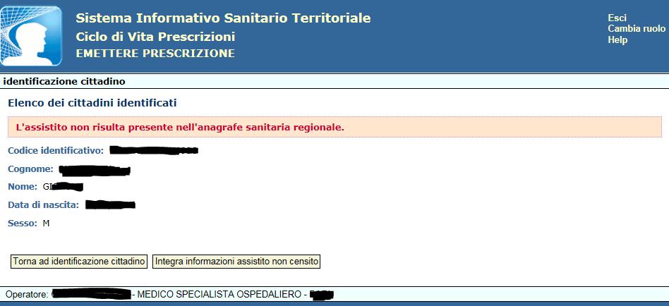 Figura 17 Si riporta di seguito un esempio di una scelta di tipologia di ricetta per