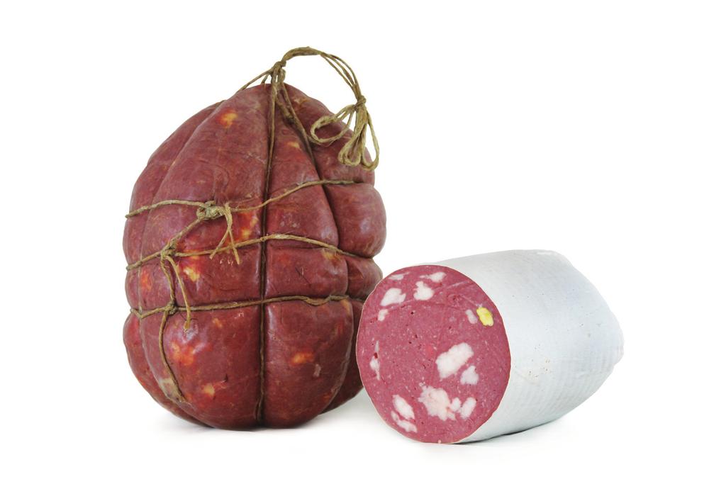 SALAME COTTO di Bovino Salame cotto di bovino adulto piemontese La Granda (Presidio Slow Food) insaporito con sale e spezie.