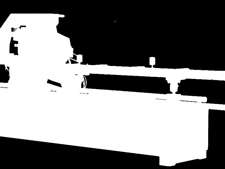 Coppia di morse pneumatiche verticali con dispositivo a bassa pressione Supporto laterale con rulliera 3000 mm Velocità di posizionamento standard asse X: 20 m/min Potenza motore lame: 2,2 kw