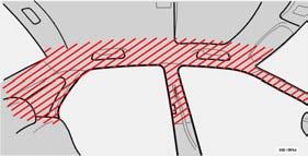 La tendina gonfiabile viene attivata dai sensori in caso di collisione sufficientemente forte. Quando viene attivata, la tendina gonfiabile si gonfia.
