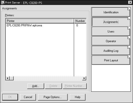 10. Nella schermata dell'amministratore NetWare, fare doppio clic sull'icona Oggetto server di stampa. 11.