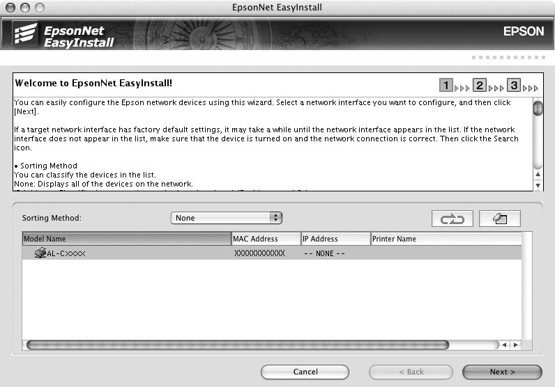8. EpsonNet EasyInstall viene avviato.