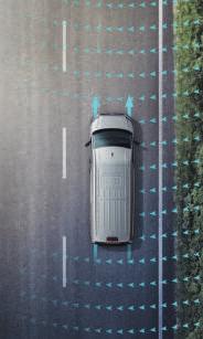 1) In caso di abbandono involontario della corsia, il sistema provvede a controsterzare e ad allertare il conducente, emettendo un segnale acustico e facendo contemporaneamente apparire un