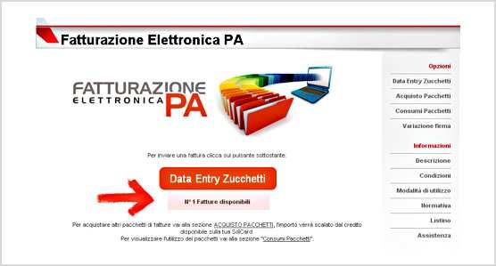 Dalla sezione puoi decidere di acquistare una singola fattura oppure un pacchetto da 5, 10 o 20 fatture.